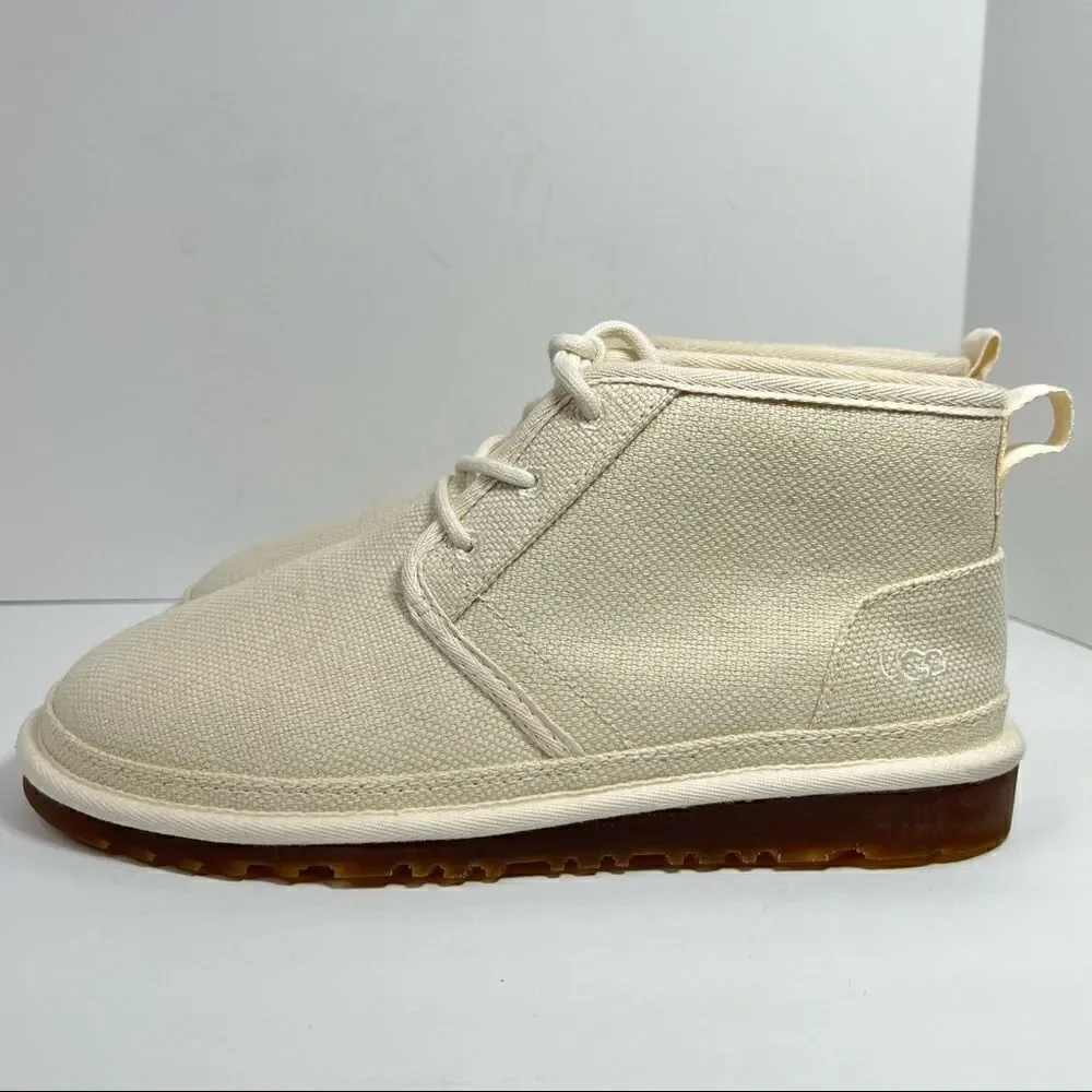 UGG Neumel Mens Hemp Canvas Chukka Boots Natural Off White‎ 9 1117613